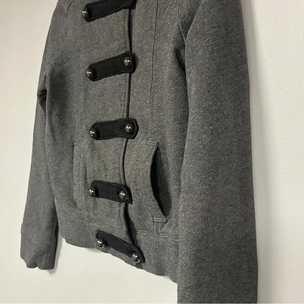 GAP Gray Kids Pea / Circus Master Jacket with Black Accents & Silver Buttons, 10